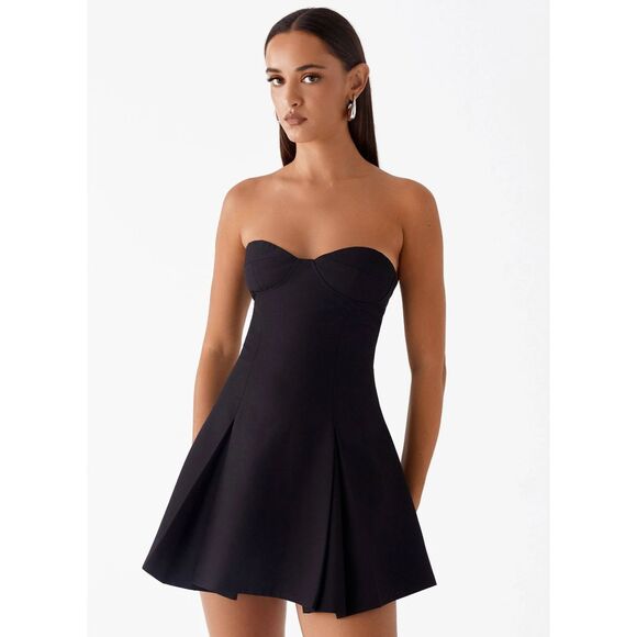 Peppermayo Victoria Strapless Mini Dress NWT 16 Black HOCO Homecoming Going Out - Picture 1 of 5
